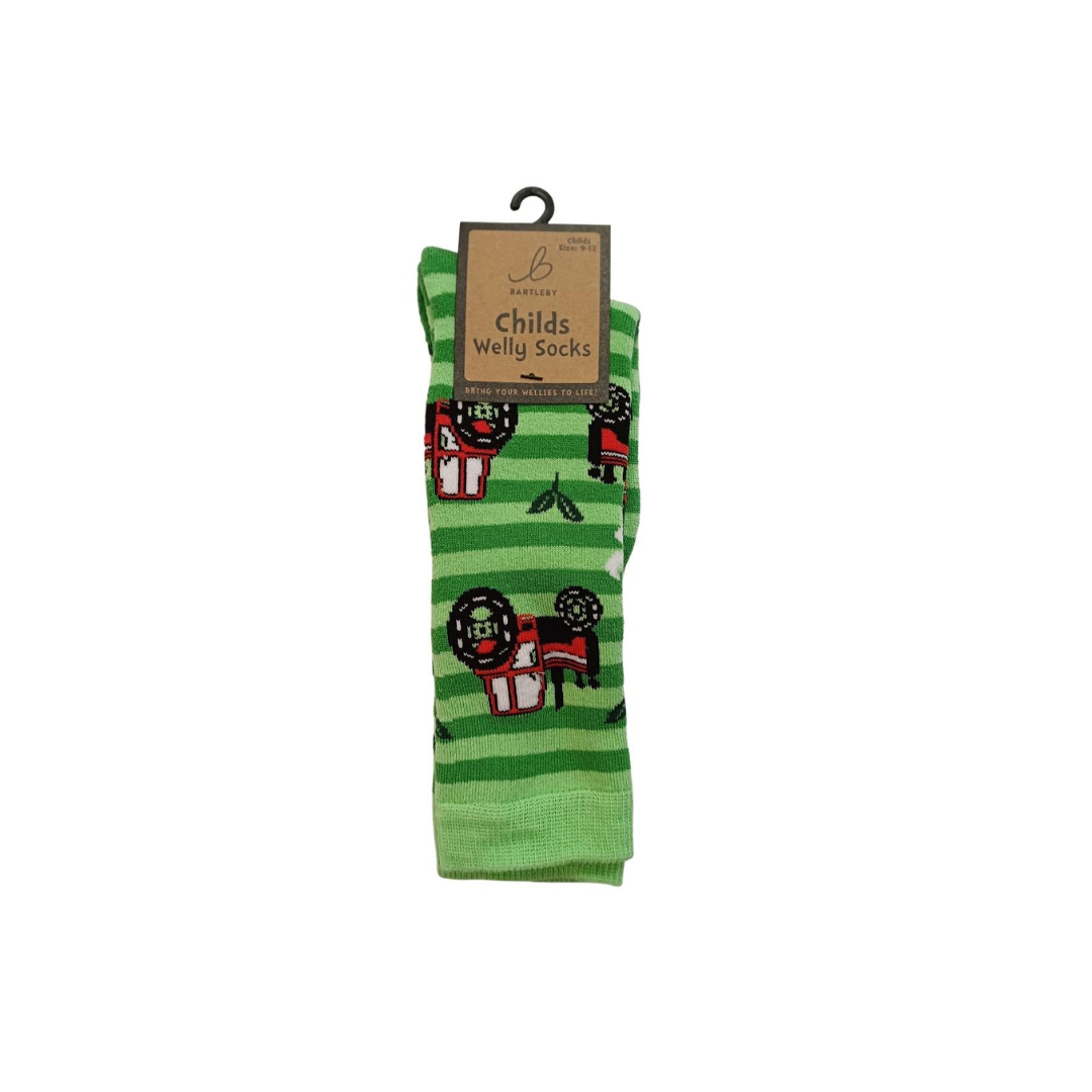 Tractor Welly Socks (Kids)