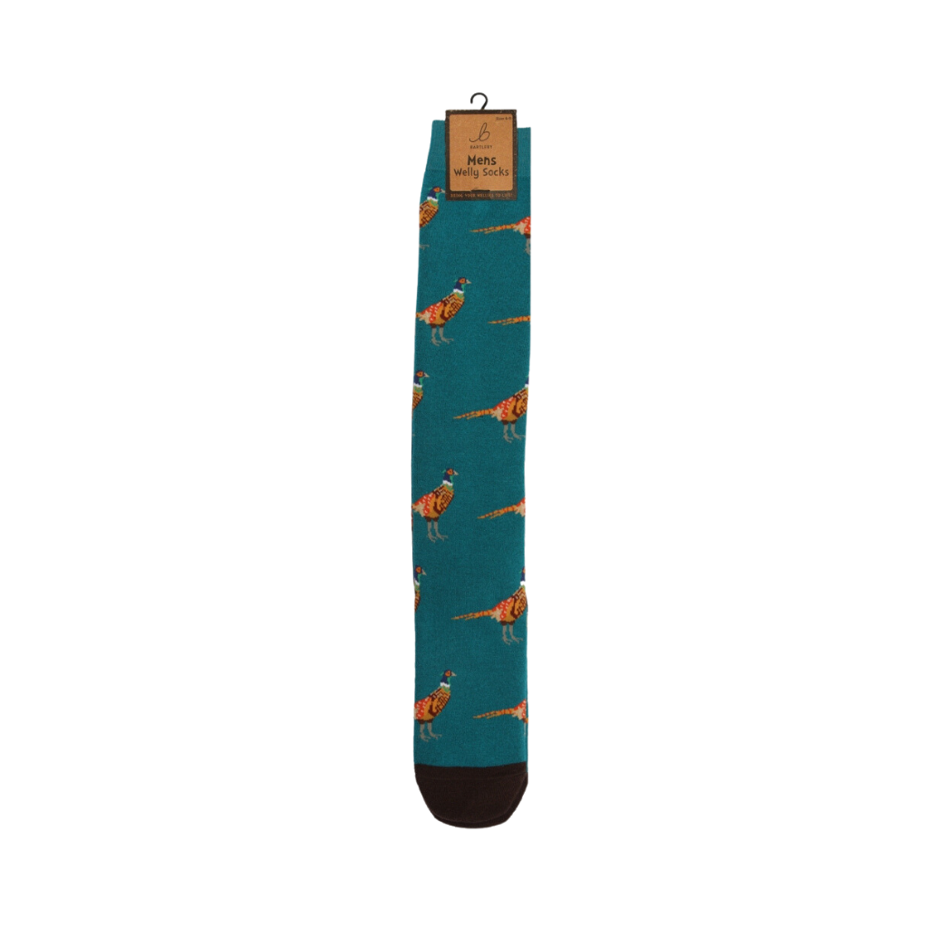 Teal Pheasants Welly Socks