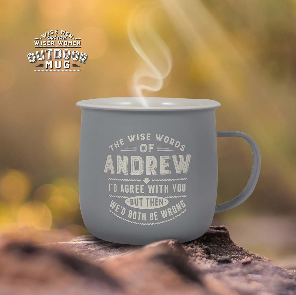 Melamine Personalised Men's Names Outdoor Mugs