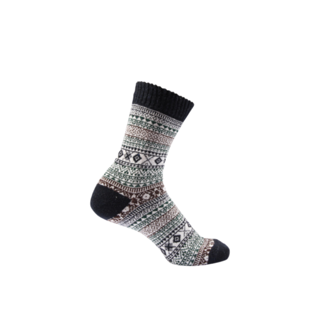 Patterned Black Socks