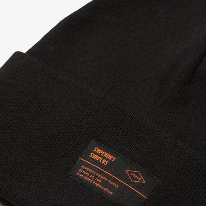 Superdry Surplus Black Knitted Beanie