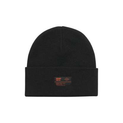 Superdry Surplus Black Knitted Beanie