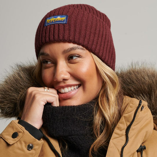 Superdry Burgundy Beanie