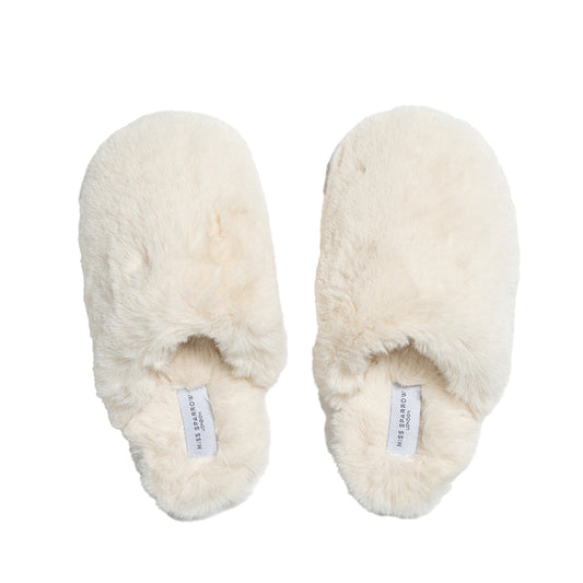 Miss Sparrow Mule Cream Slippers