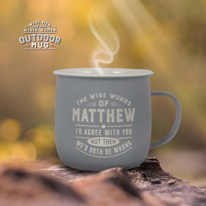 Melamine Personalised Men's Names Outdoor Mugs