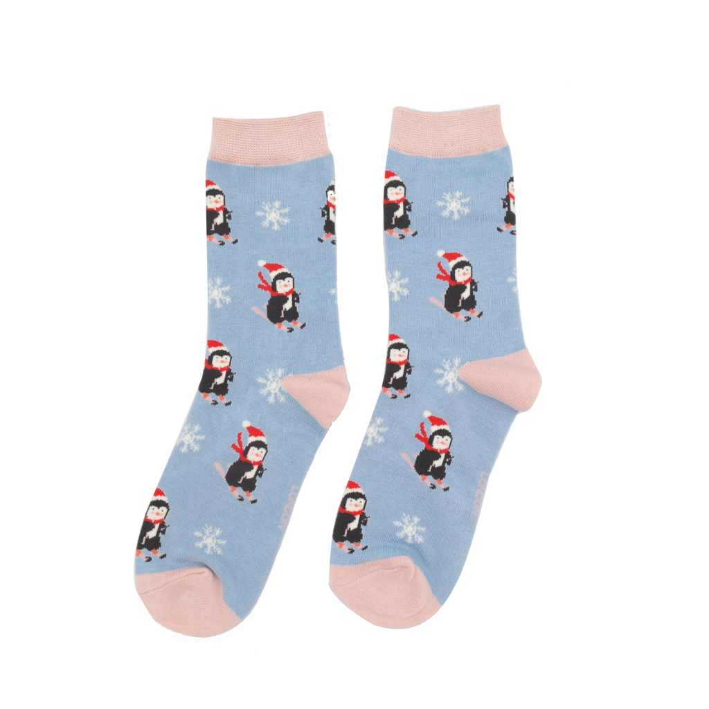 Miss Sparrow Skiing Penguin Socks