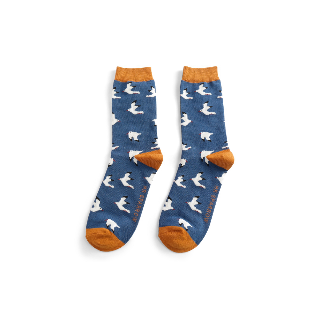 Mr Heron Navy Seagulls Socks