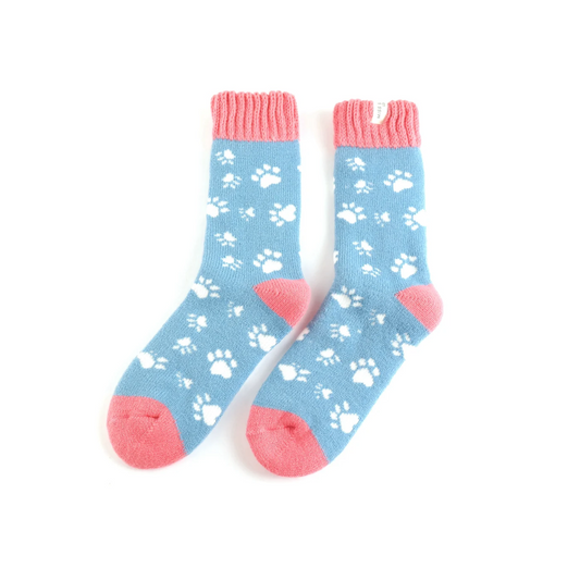 Miss Sparrow Pawprint Winter Socks