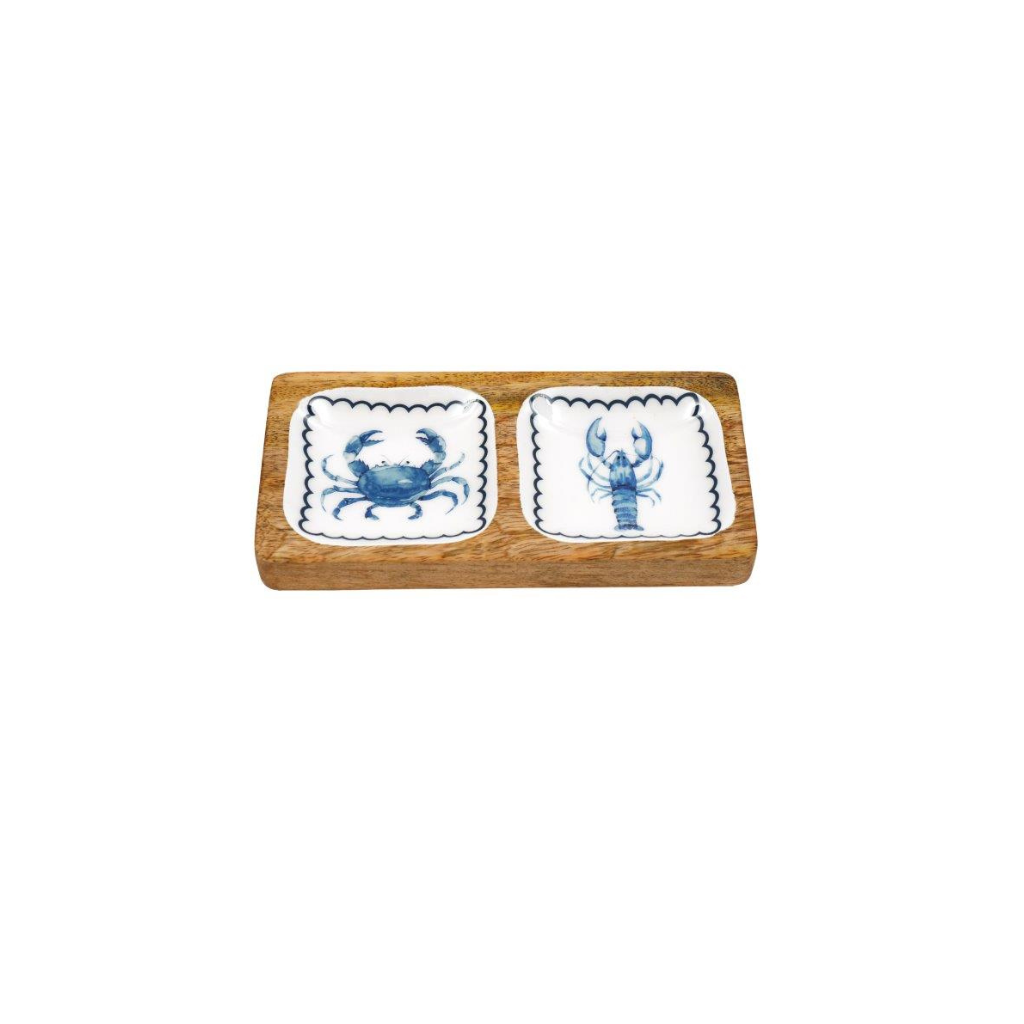 Sealife Enamel Double Dip Tray