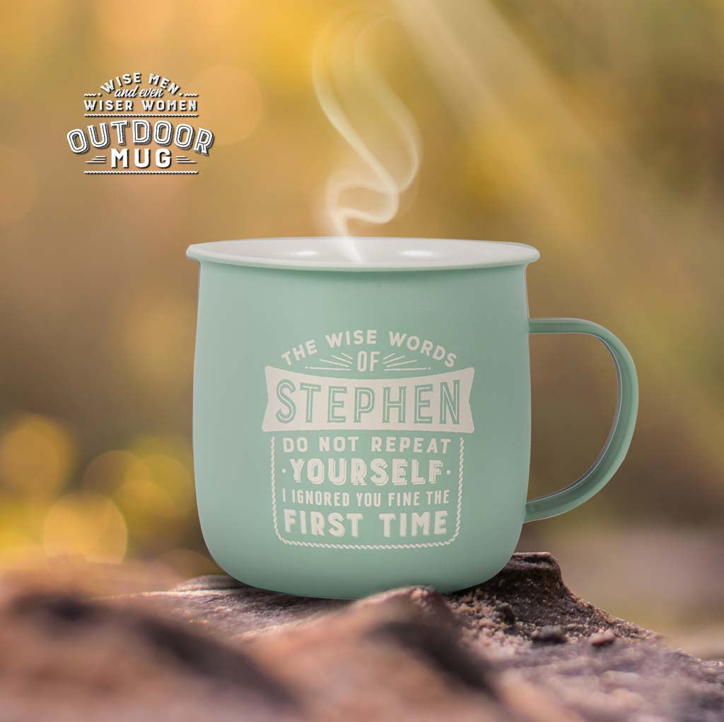 Melamine Personalised Men's Names Outdoor Mugs