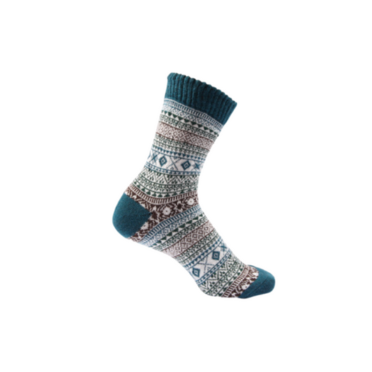 Patterned Teal Socks