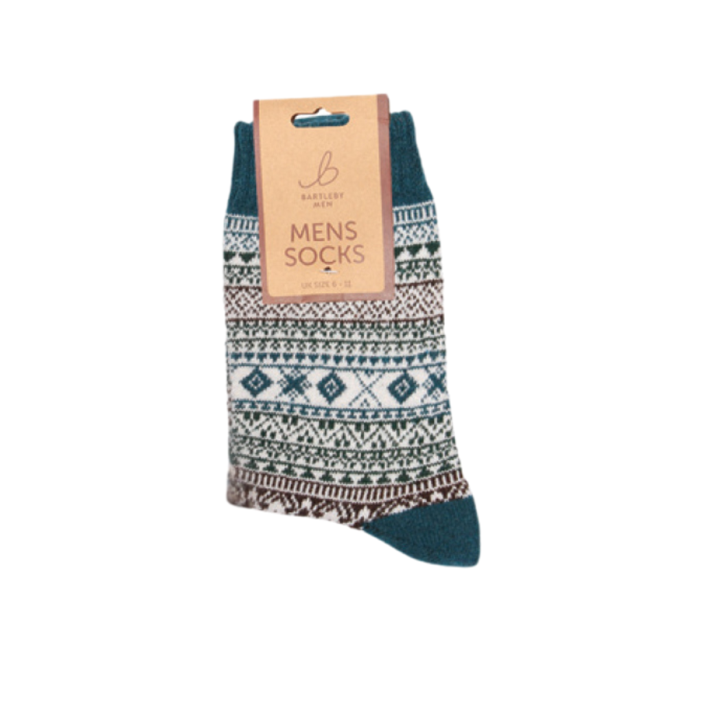 Patterned Teal Socks