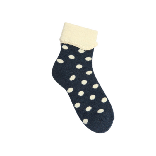 Blue Spots Turnover Socks