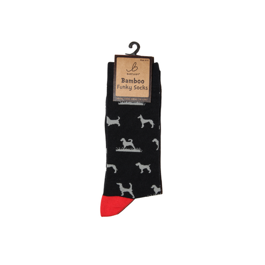 Bamboo Grey Dogs Socks