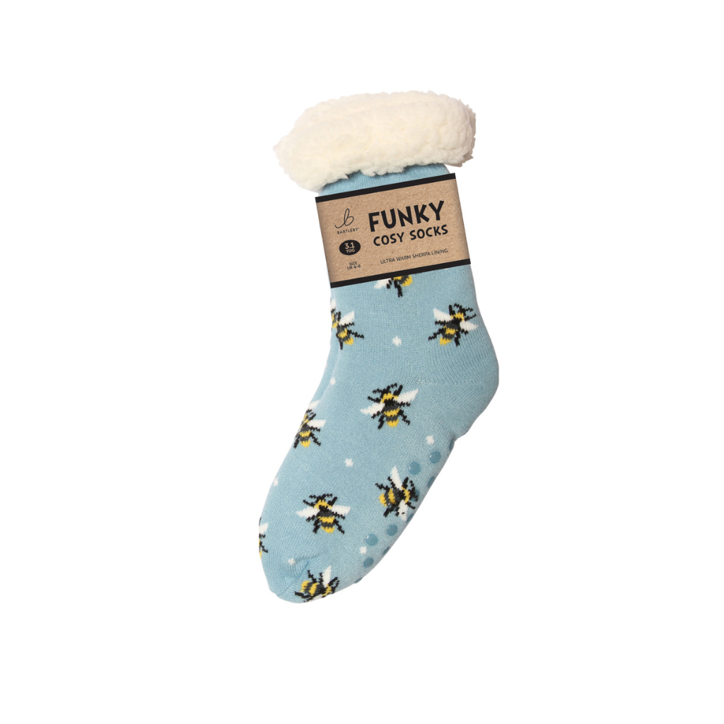 Sherpa Bumble Bees Slipper Socks