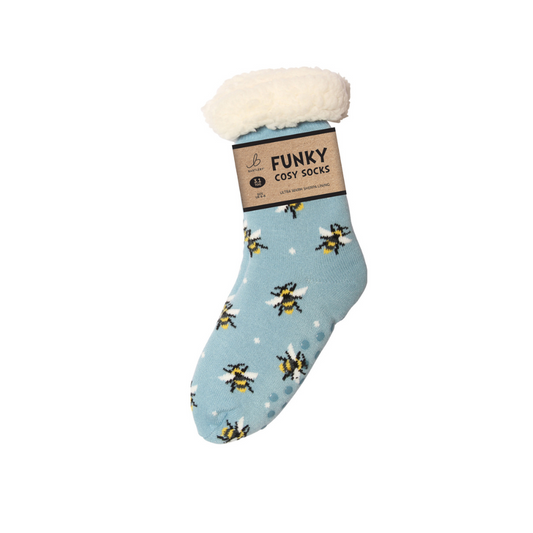 Sherpa Bumble Bees Slipper Socks