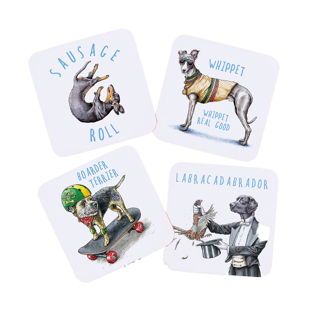 Bewilderbeest Dog Coasters (Set of 4)