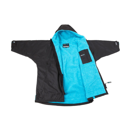 dryrobe Long Sleeve Black & Blue Changing Robe (Kids)