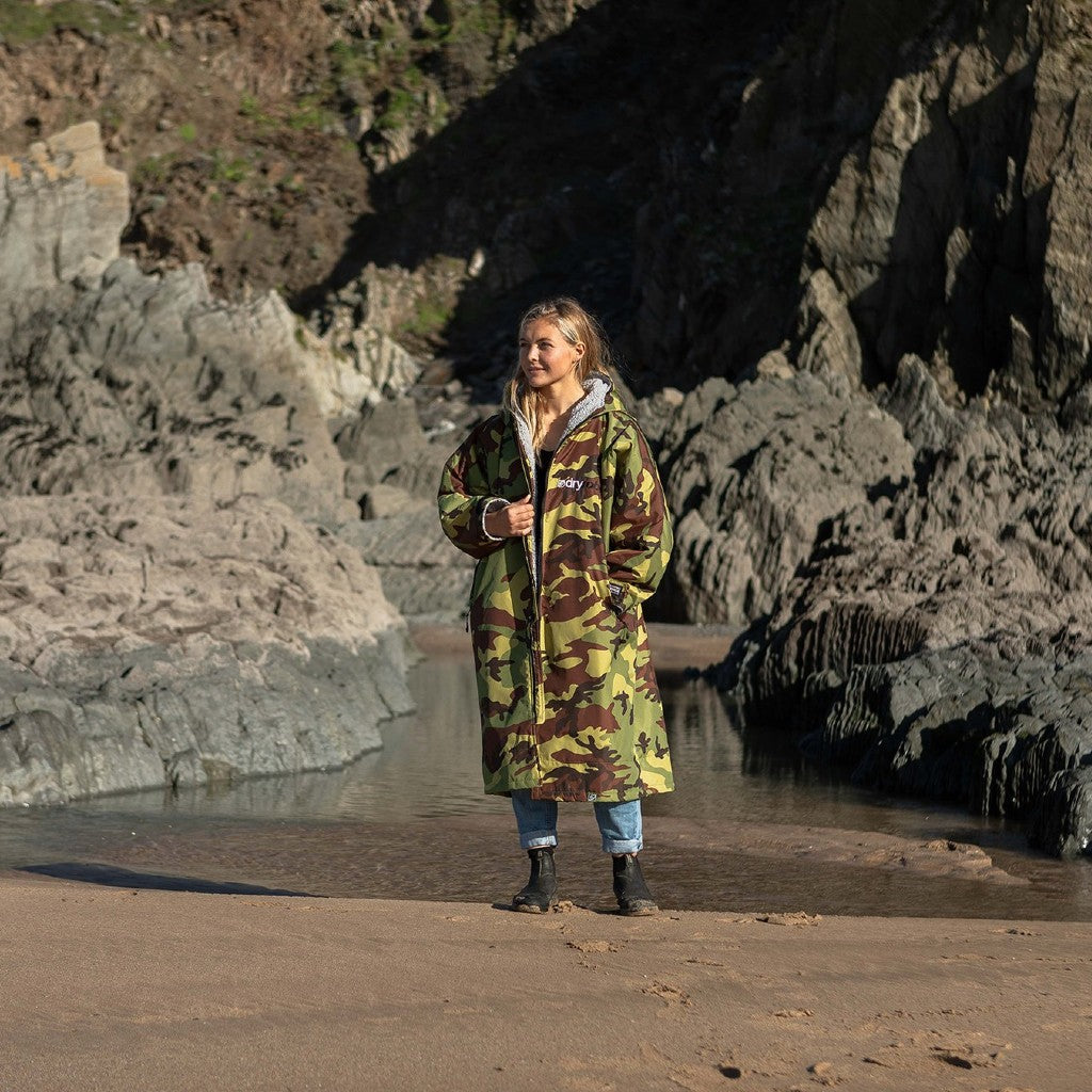 dryrobe Long Sleeve Camo & Grey Changing Robe (Adult)