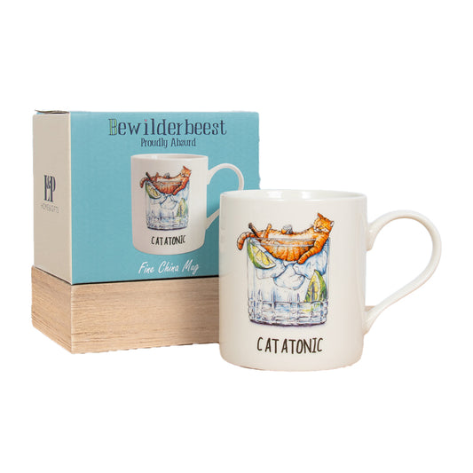 Bewilderbeest Catatonic Cat Mug