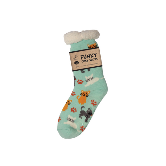 Cats Sherpa Socks