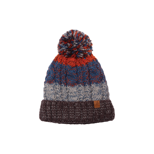 Charcoal Stripe Waterproof Bobble Hat