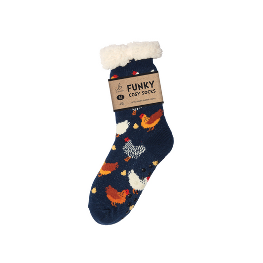 Sherpa Chickens Slipper Socks