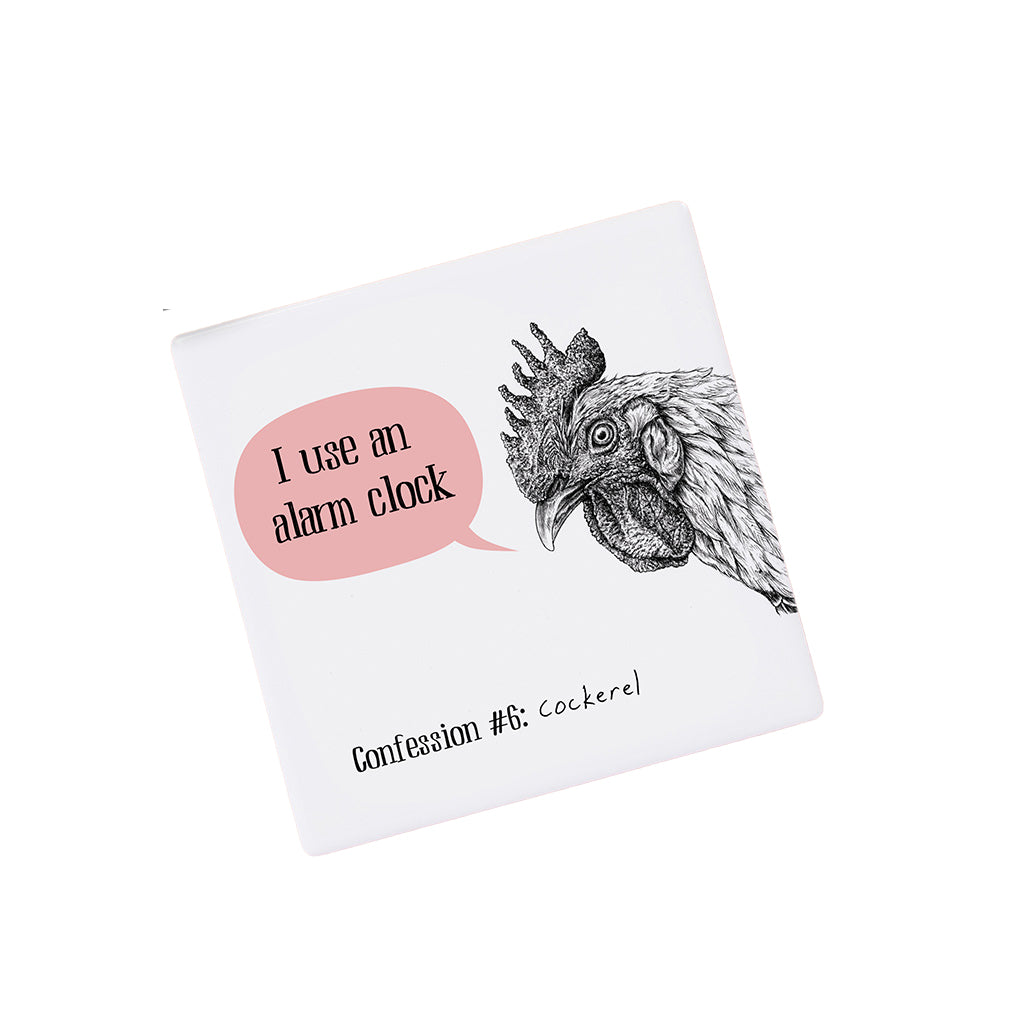 Bewilderbeest Cockerel Confession Coaster