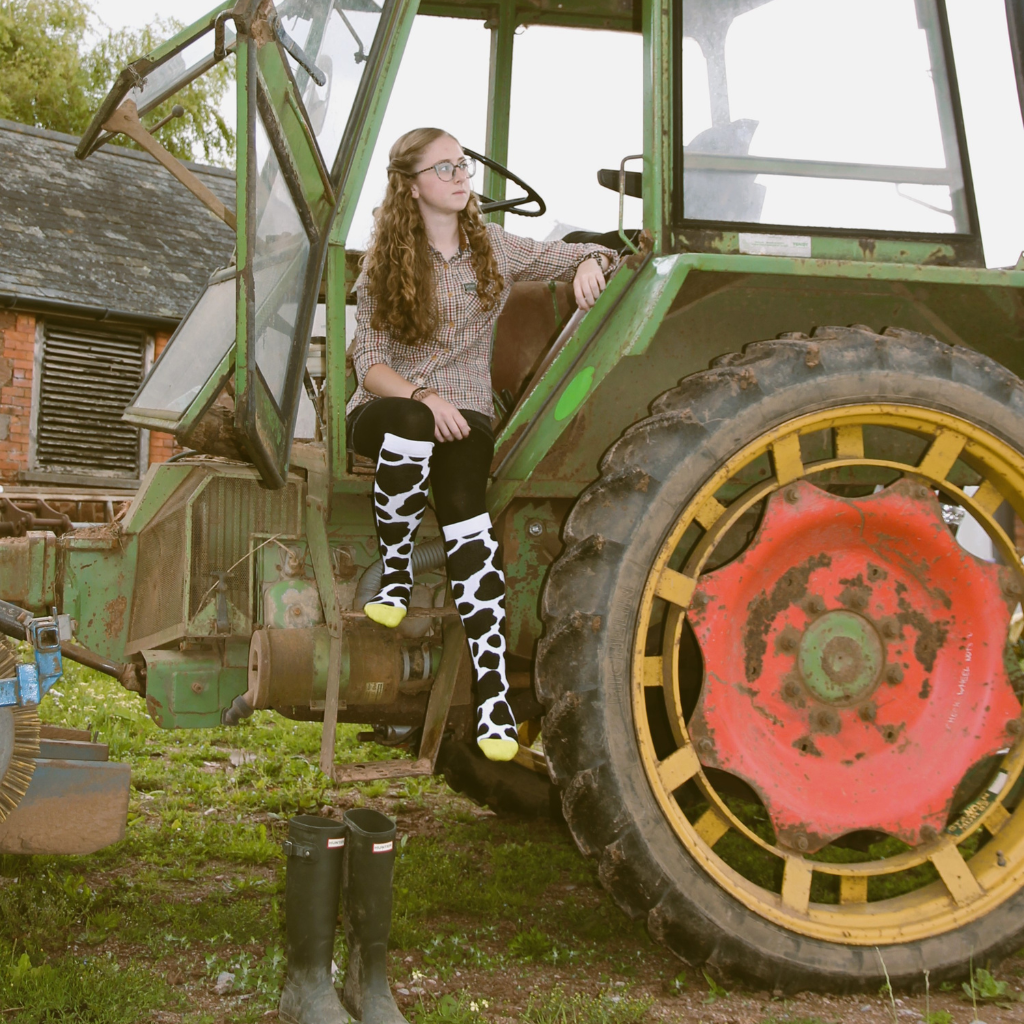 Cow Patch Welly Socks