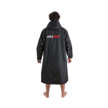 dryrobe Long Sleeve Black & Red Changing Robe (Adult)