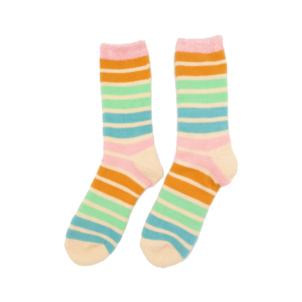 Miss Sparrow Stripe Fluffy Socks