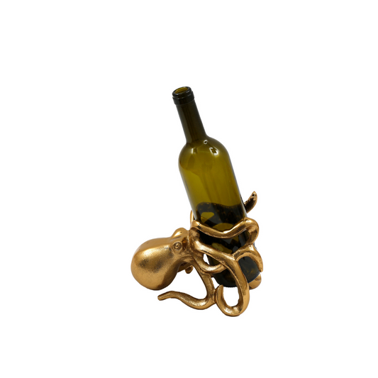 Gold Octopus Wine Bottle Holder