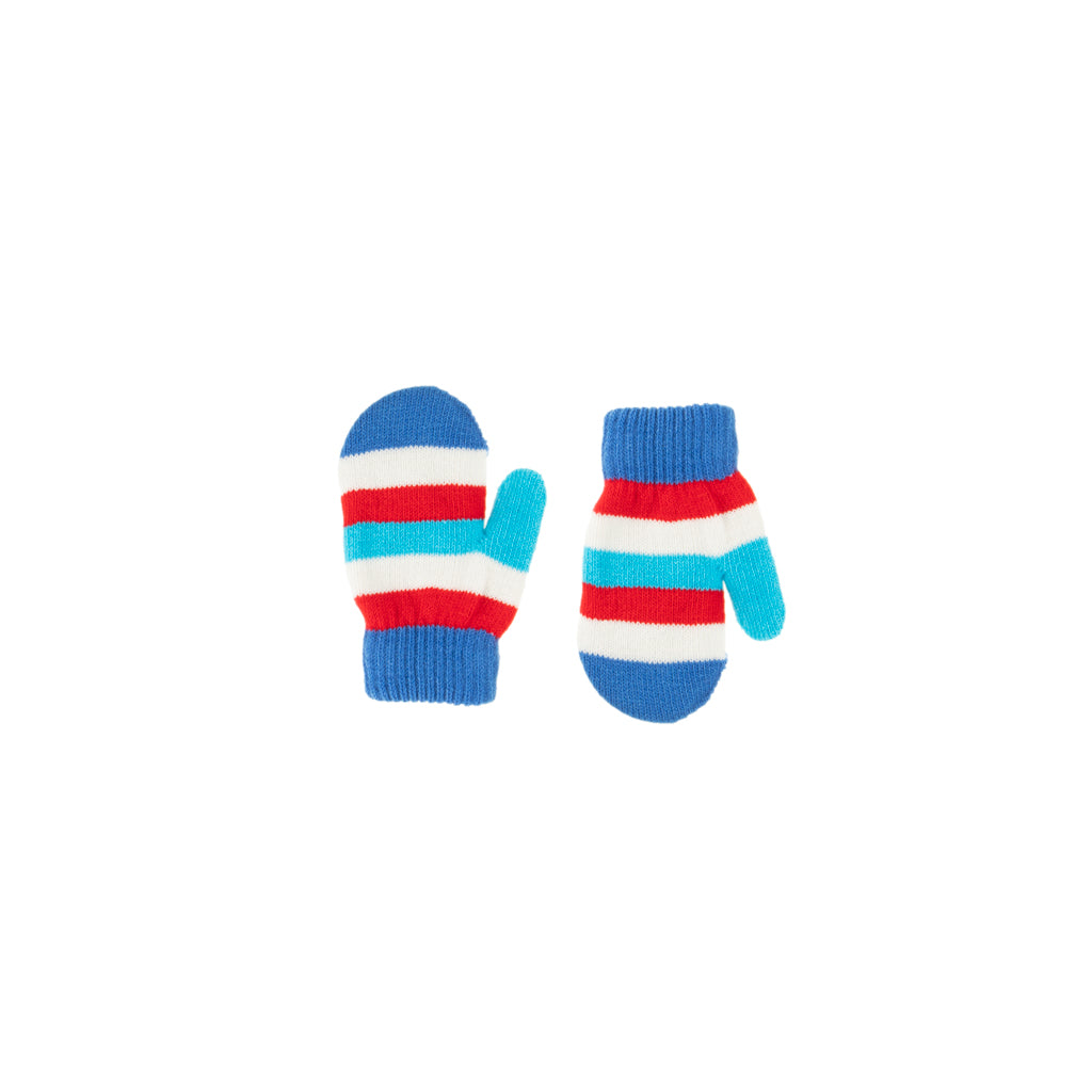 Magic Stripe Blue Baby Mittens