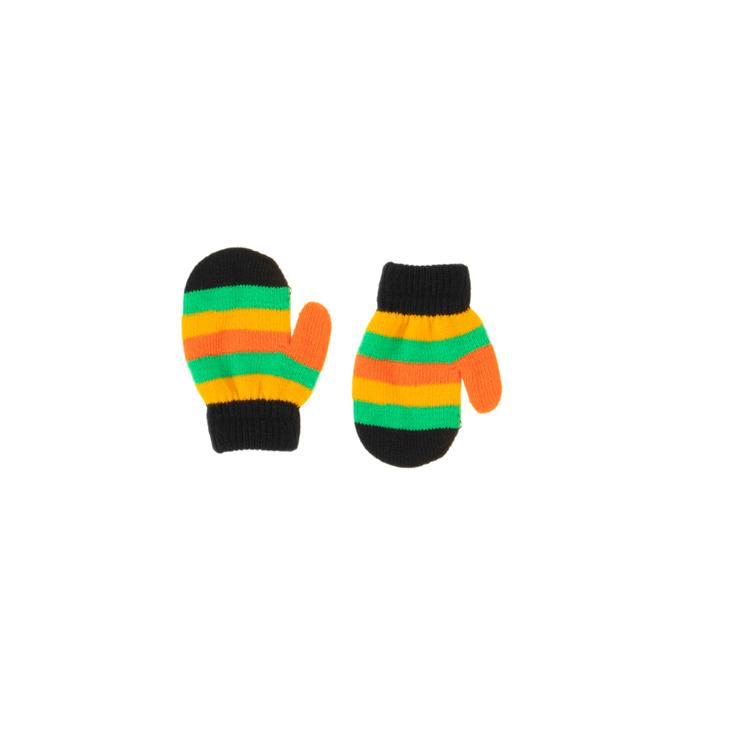 Magic Stripe Black Baby Mittens