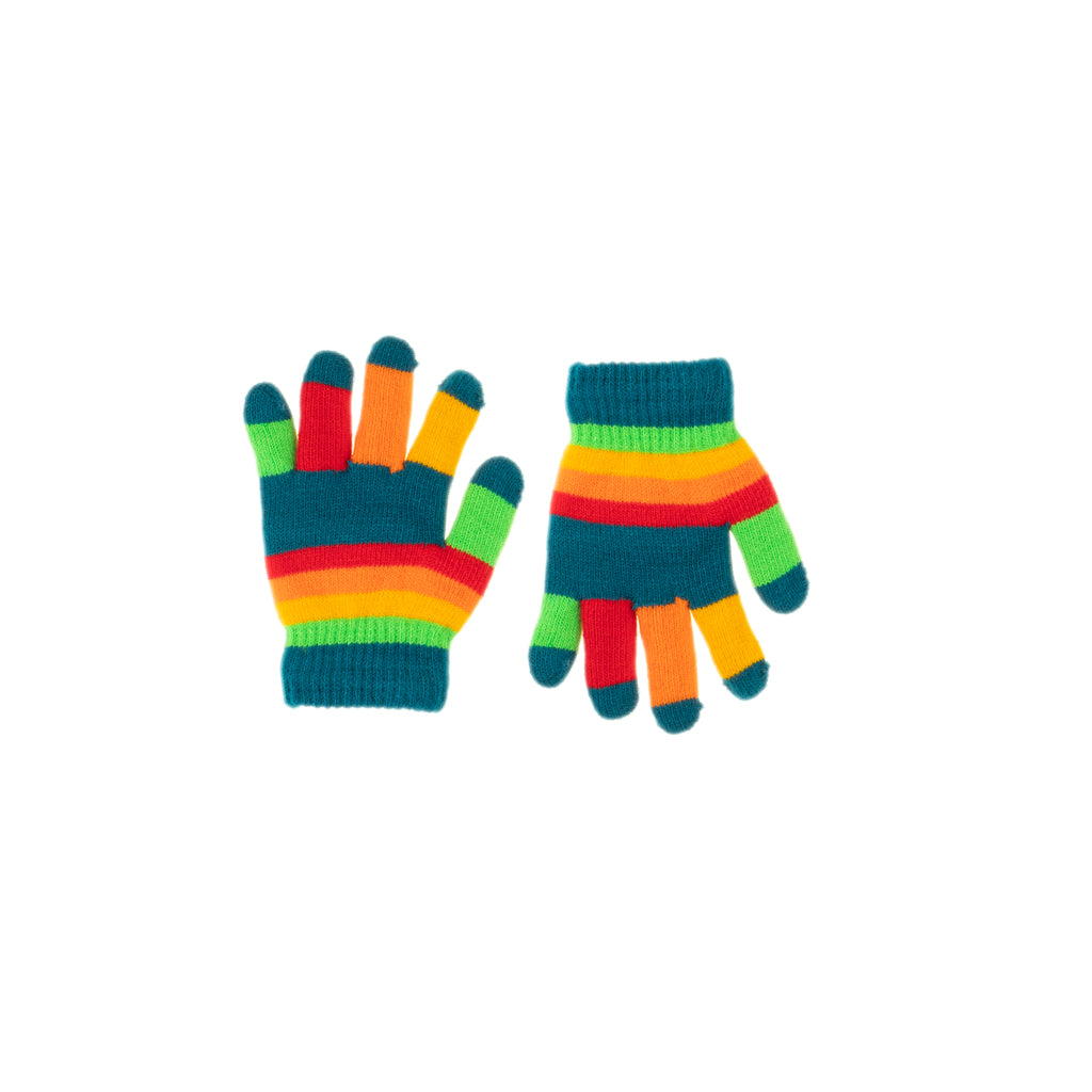 Magic Stripe Kids Teal Gloves