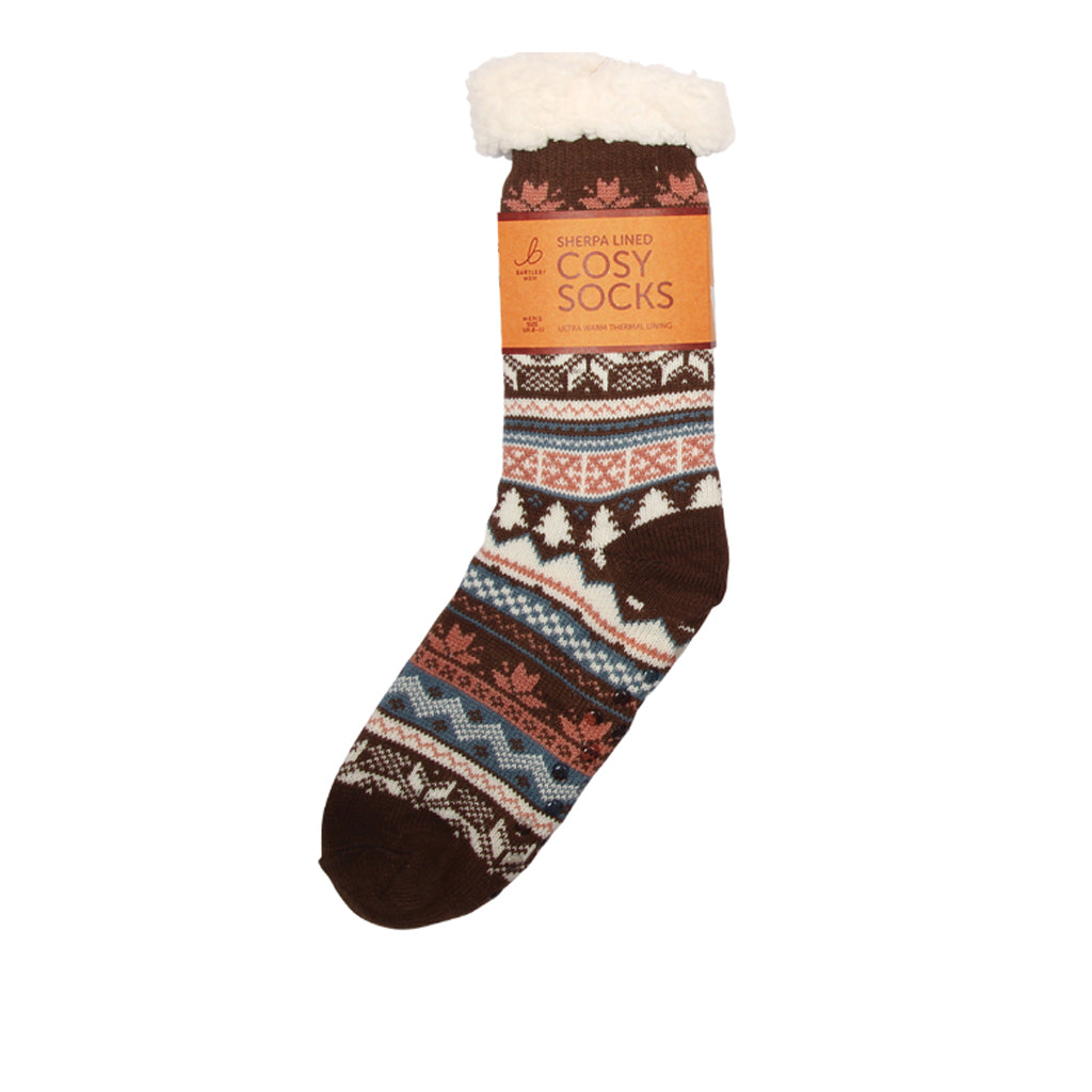 Sherpa Brown Slipper Socks