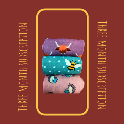 Miss Sparrow Sock Gift Subscription (3 Month Subscription For Her)