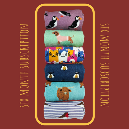 Miss Sparrow Sock Gift Subscription (6 Month Subscription For Her)