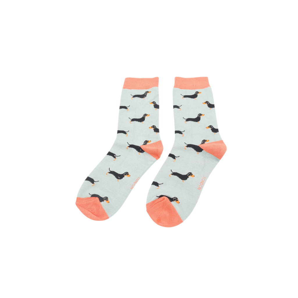 Miss Sparrow Duck Egg Sausage Dogs Socks