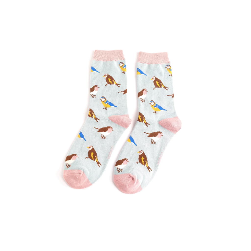 Miss Sparrow Garden Birds Socks