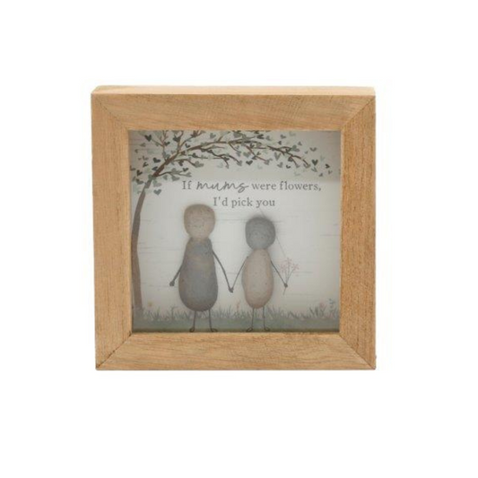 Pebble People Mum & Flowers Plaque