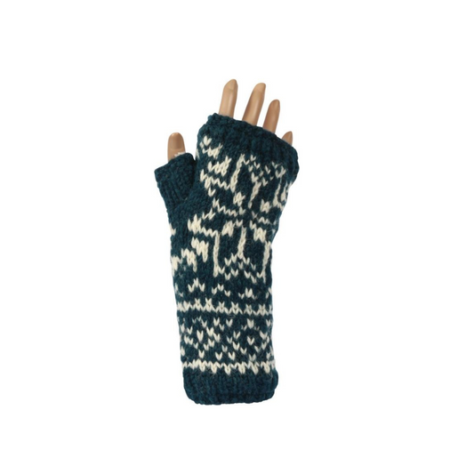 Navy Blue Knitted Handwarmers