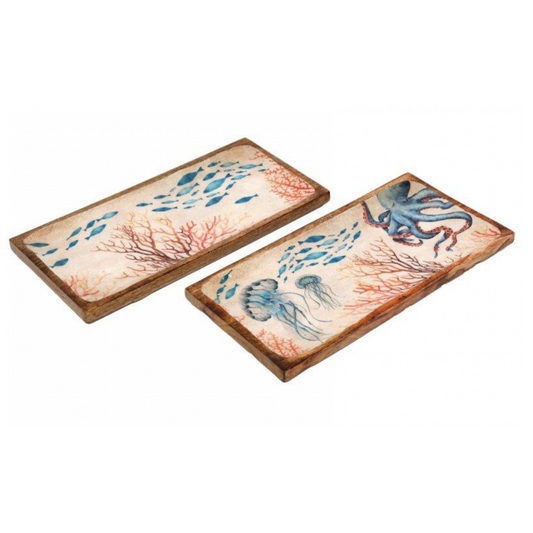 Ocean Enamel Tray (Large)