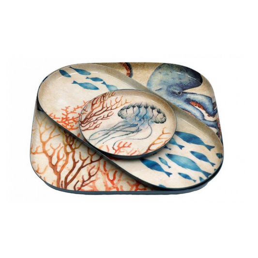 Ocean Metal Tray Set