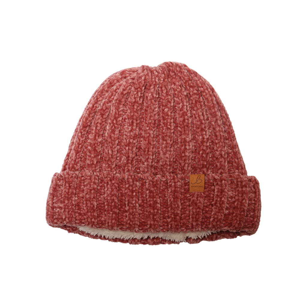 Pink Chenille Waterproof Beanie