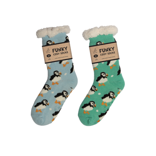 Sherpa Puffin Slipper Socks