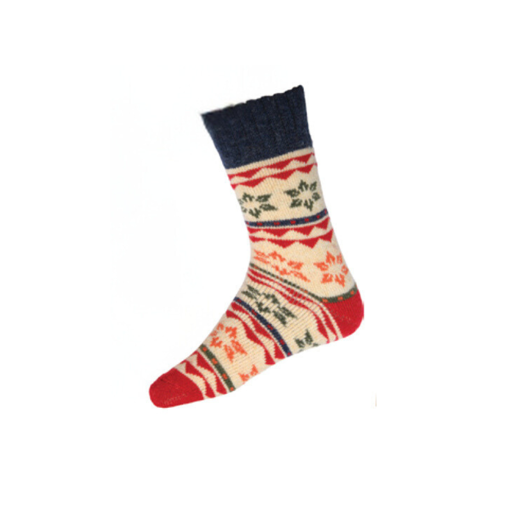 Nordic Thermal Wool Blend Red Star Socks