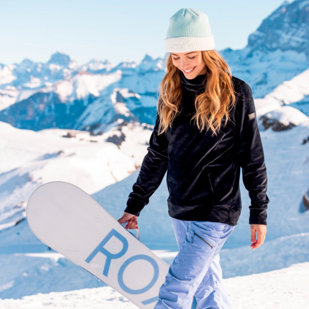 Roxy Rib Knit Aqua Beanie