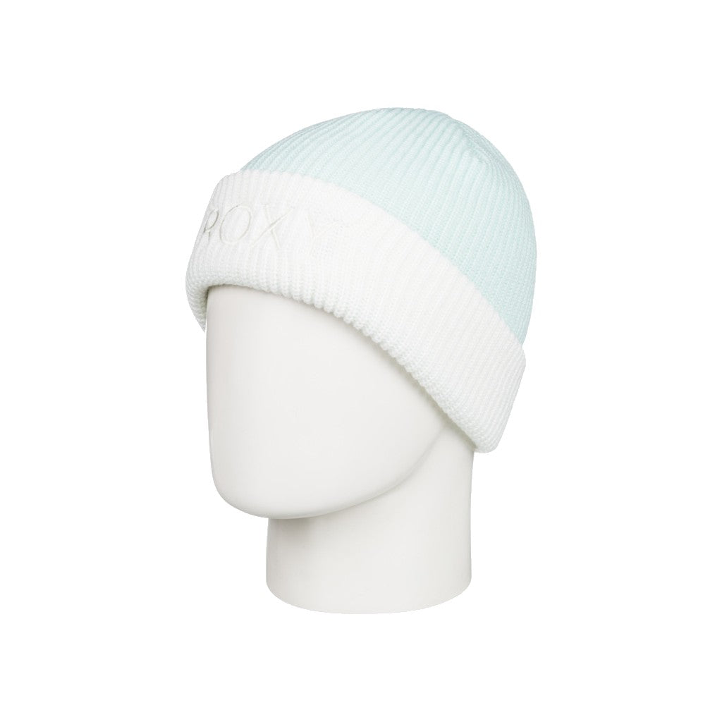 Roxy Rib Knit Aqua Beanie