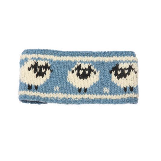 Knitted Fleece Lined Sheep Head Band